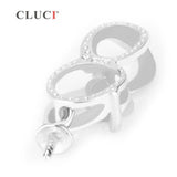 925 Silver Twist Zircon Pendant Mounting Jewelry
