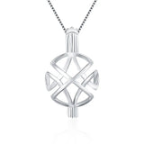 925 Silver Women Cage Ball Pendant Hollow Silver 925 Cage Pendant SC327SB