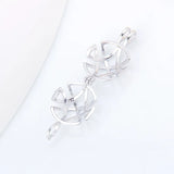 925 Silver Women Cage Ball Pendant Hollow Silver 925 Cage Pendant SC327SB
