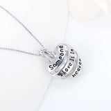 925 Silver Heart Shaped Cage Pendant with Letter Charms Pearl Locket