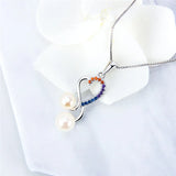 925 Silver Heart Zircon Charms Pendant SP331SB