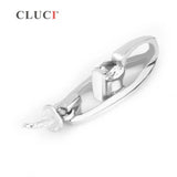 925 Silver Zipper Shaped Pendant Women Silver Pearl Pendant Mounting