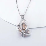 925 Silver Zircon Butterfly Pendant for Women