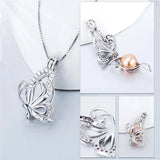 925 Silver Zircon Butterfly Pendant for Women