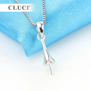 925 Silver Pendant Necklace Finding for 7-8mm Pearl
