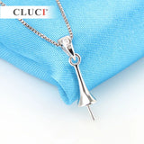 925 Silver Pendant Necklace Finding for 7-8mm Pearl