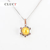 925 Silver Crystal Red Heart Pendant Necklace