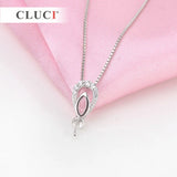 925 Silver Crystal Pendant for 7-8mm Pearl Necklace SP236SB