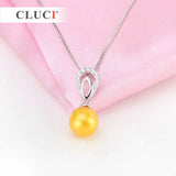 925 Silver Crystal Pendant for 7-8mm Pearl Necklace SP236SB