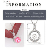 Akoya Pearl Necklace 925 Sterling Silver Full Stone Pendant for Women