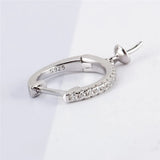 925 Silver Zircon Hoop Earrings for Women Party SE134SB
