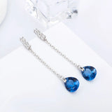 925 Sterling Silver Earrings Wedding Jewelry DE012SB