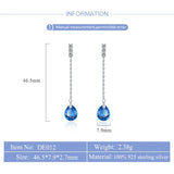 925 Sterling Silver Earrings Wedding Jewelry DE012SB