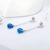 925 Sterling Silver Earrings Wedding Jewelry DE012SB