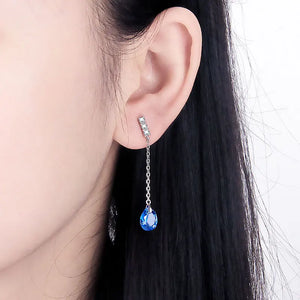 925 Sterling Silver Earrings Wedding Jewelry DE012SB
