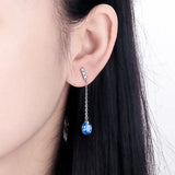 925 Sterling Silver Earrings Wedding Jewelry DE012SB