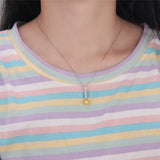 925 Sterling Silver CZ Pearl Necklace Pendant Setting for DIY Jewelry Making