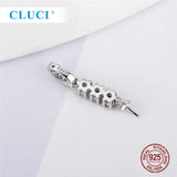 925 Sterling Silver CZ Pearl Necklace Pendant Setting for DIY Jewelry Making