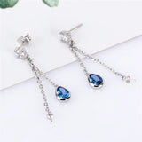 925 Silver Women Pearl Earring Zircon Stud Jewelry SE135SB
