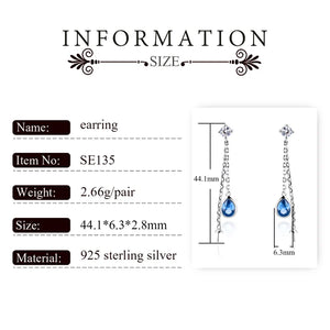 925 Silver Women Pearl Earring Zircon Stud Jewelry SE135SB