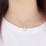 Silver 925 Pearl Ring Mounting for Women Oval Shaped Charms Pendant