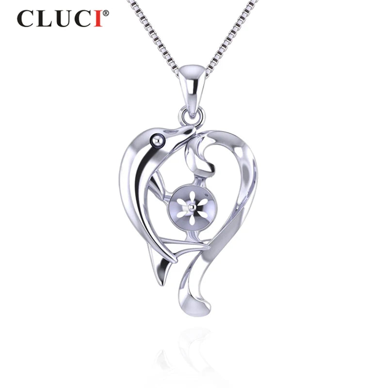 Dolphin Sterling Silver Charm Pendant SP341SB