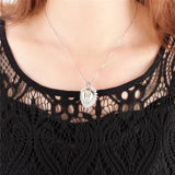 Sterling Silver Zircon Pendant Locket for Women