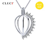 Sterling Silver Zircon Pendant Locket for Women
