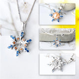Real Silver 925 Snowflake Pendant for Women