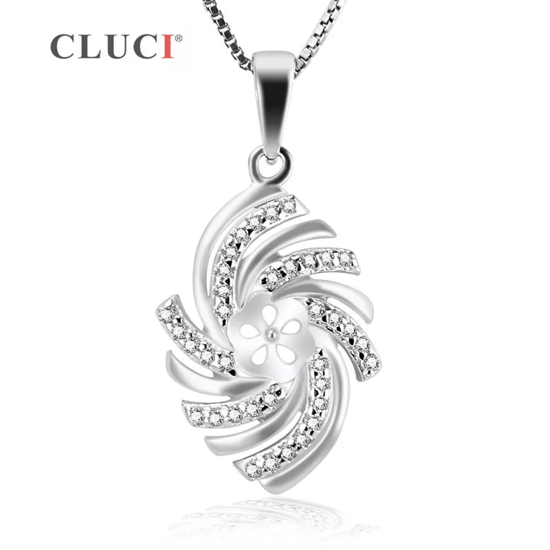 925 Sterling Silver Crystal Pendant Without Chain