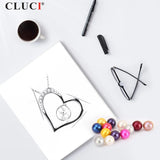 925 Silver Pearl Pendant - Romantic Round Pearl Jewelry SP312SB