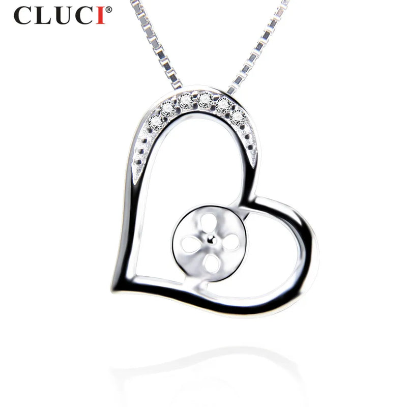925 Silver Pearl Pendant - Romantic Round Pearl Jewelry SP312SB