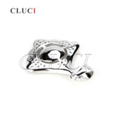 Conch Shape 925 Silver Pearl Pendant Mounting for Women