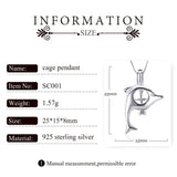 Dolphin 925 Silver Necklace Pendant Jewelry Locket Pendant
