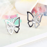 925 Silver Butterfly Stud Earrings for Women SE074SB