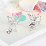 925 Silver Butterfly Stud Earrings for Women SE074SB