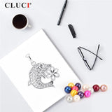 925 Silver Dolphin Pendant Zircon Jewelry SP384SB