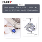 925 Silver Dolphin Pendant Zircon Jewelry SP384SB