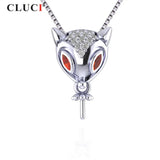 925 Silver Owl Necklace Pendant for Women