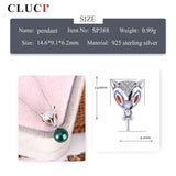 925 Silver Owl Necklace Pendant for Women