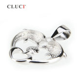 Double Dolphin Pearl Pendant Mounting Silver 925 Jewelry Women Pendant SP023SB