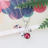 925 Silver Pearl Ring Mounting Leaf Charms Pendant