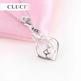 925 Silver Crystal Rhinestones Pendant for Pearl Necklace DIY