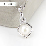 925 Silver Crystal Rhinestones Pendant for Pearl Necklace DIY