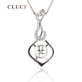 925 Silver Crystal Rhinestones Pendant for Pearl Necklace DIY