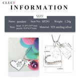 925 Silver Pearl Pendant Heart Puzzle Pendant Female Gift SP291SB