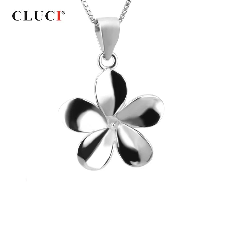 Flower Silver 925 Pearl Pendant Mounting for Necklace