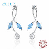 925 Silver CZ Stud Pearl Earrings SE166SB