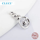 925 Silver CZ Twist Pendant Mounting for 7-8mm Round Pearl DIY Necklace