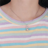 925 Silver CZ Twist Pendant Mounting for 7-8mm Round Pearl DIY Necklace